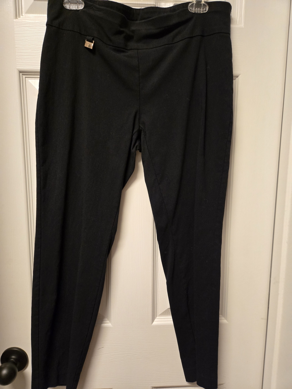 Alfani 12P Black Womens Pull On Ponte Skinny Pants